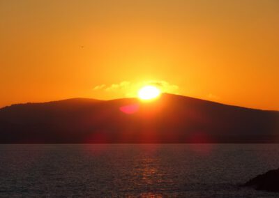 Sardaigne, coucher de soleil sur le Monte Timidone